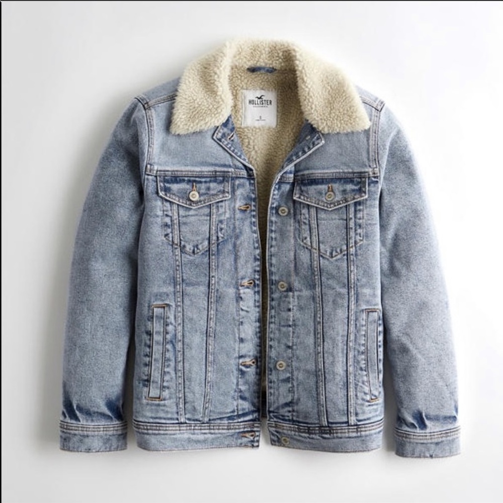 Hollister Sherpa lined denim jacket
